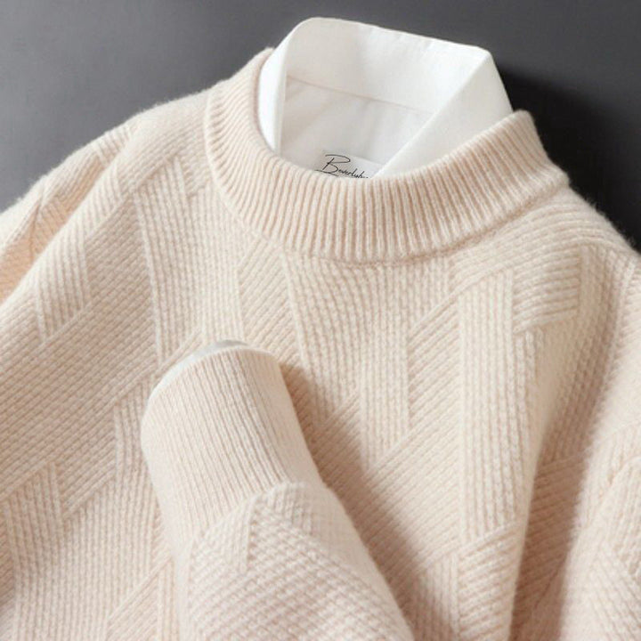 Pullover Herren Rundhals Elegant | Feinstrick Design