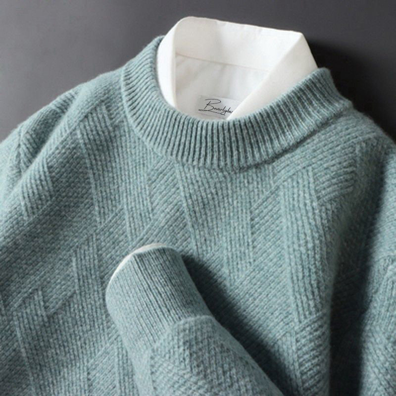 Pullover Herren Rundhals Elegant | Feinstrick Design