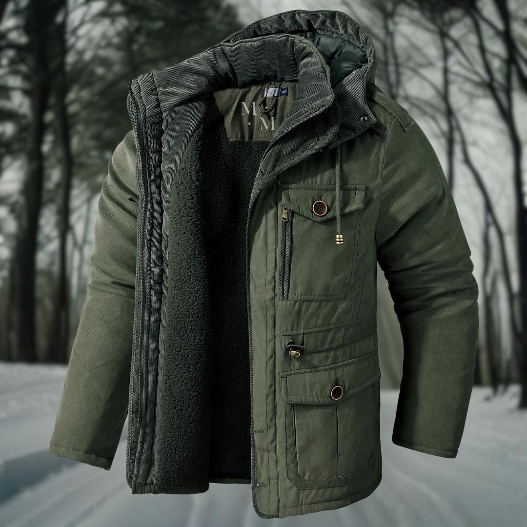 Herren Winterjacke | Lässig mit Kapuze und Taschen