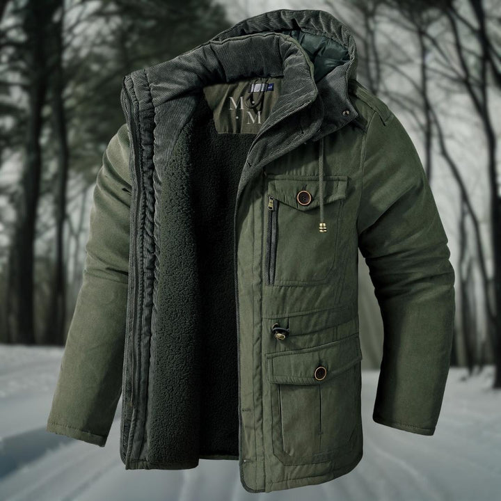 Herren Winterjacke | Lässig mit Kapuze und Taschen