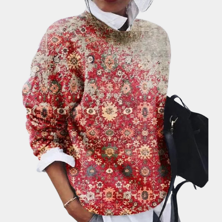 Pullover Damen Gemustert Rundhals | Leicht & Modern
