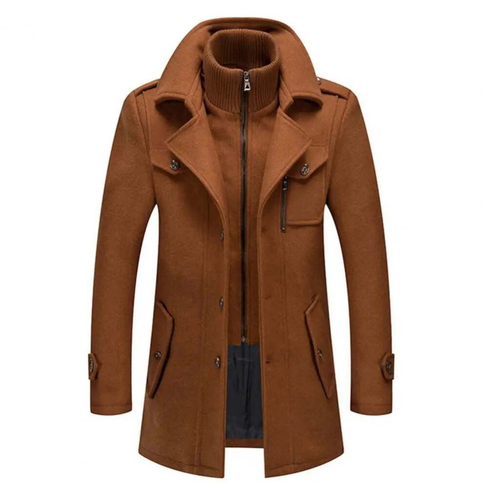 Herren Wintermantel | Langer Slim Fit Mantel