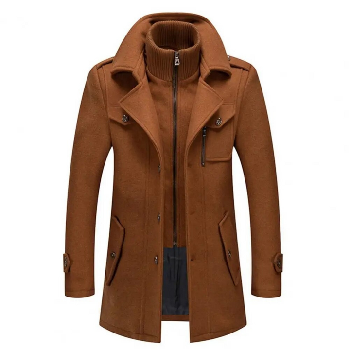 Herren Wintermantel | Langer Slim Fit Mantel
