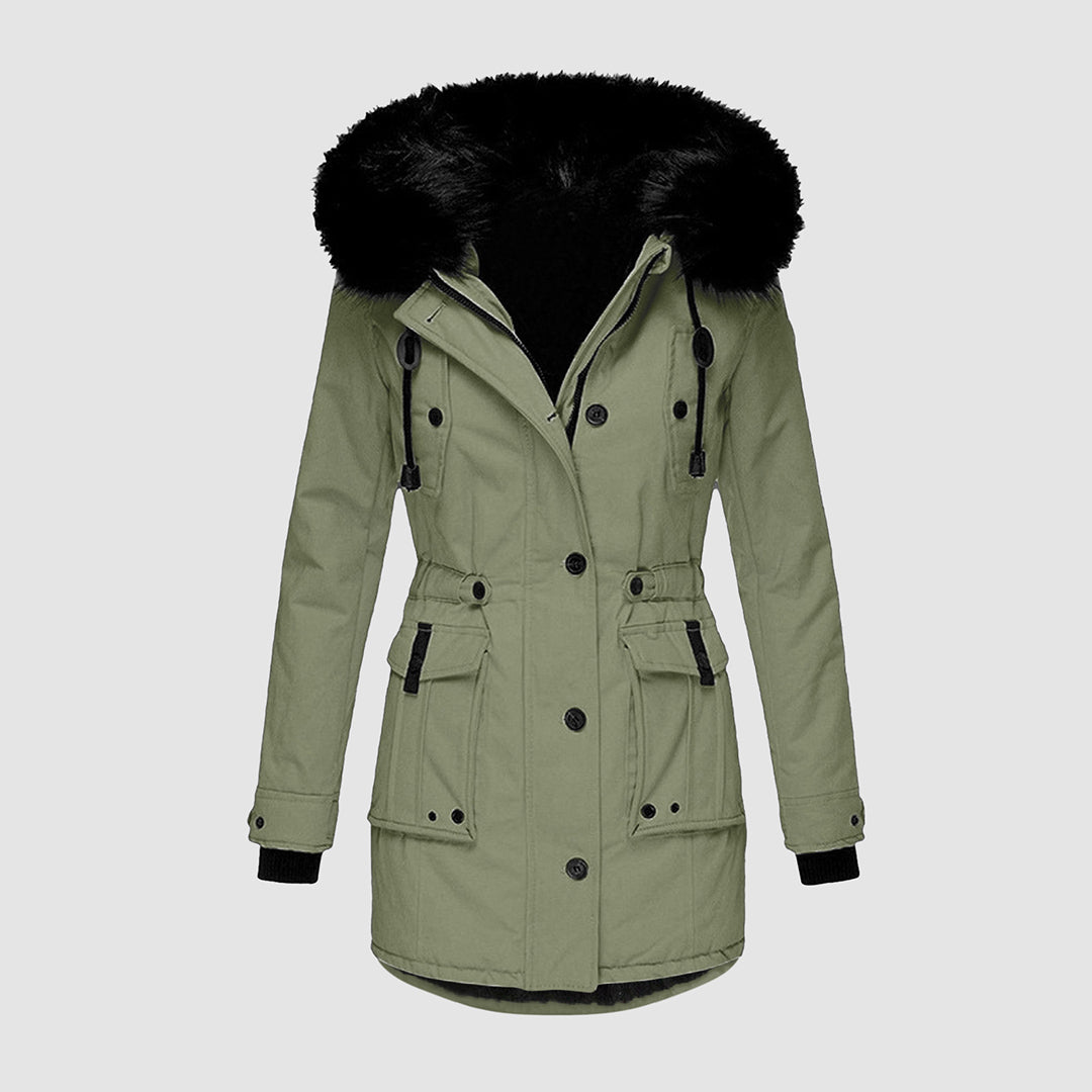 Winterjacke Damen Gefüttert Mit Kapuze | Reißverschluss Jacke Mit Taschen