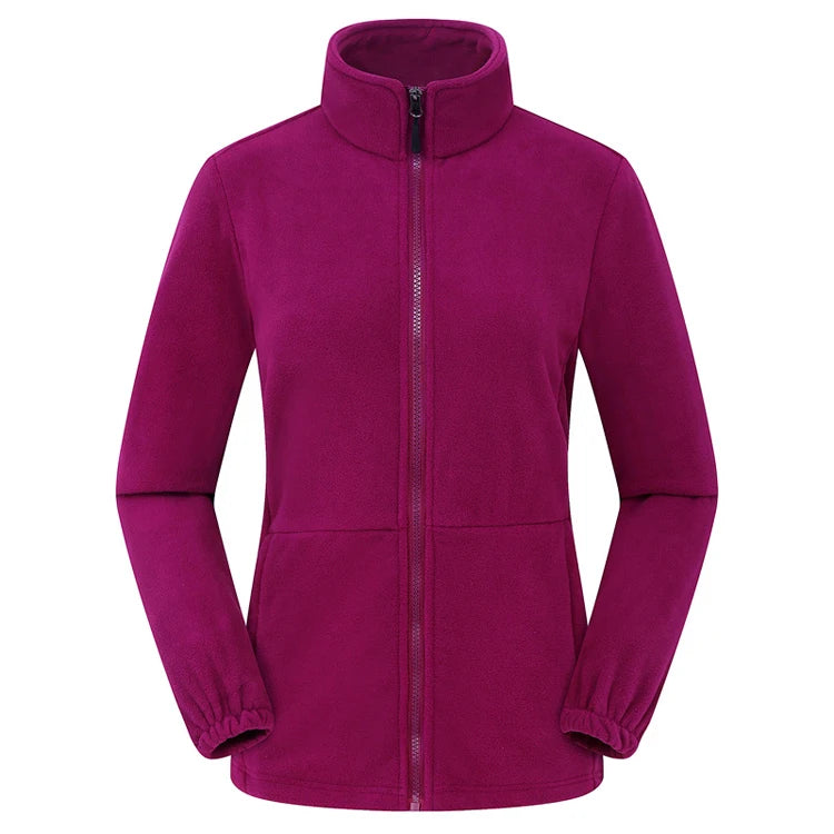 Fleecejacke Damen Mit Reißverschluss | Weich Gefüttert Mit Stehkragen