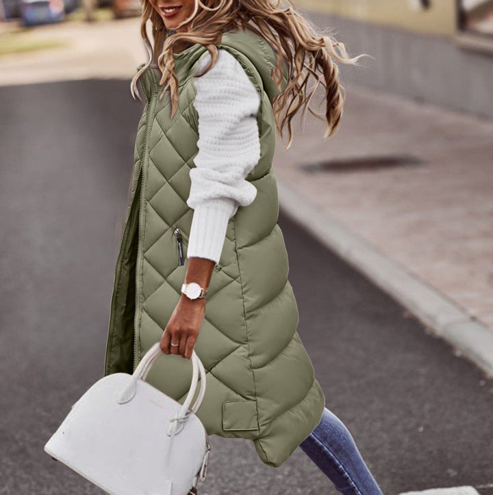 Weste Damen Lang Mit Kapuze | Gesteppt Für Herbst Und Winter
