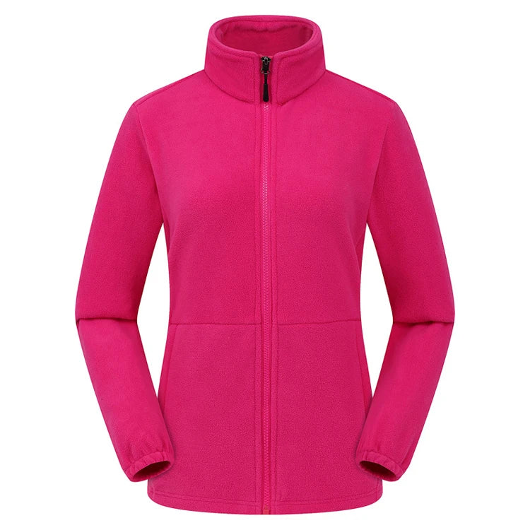 Fleecejacke Damen Mit Reißverschluss | Weich Gefüttert Mit Stehkragen