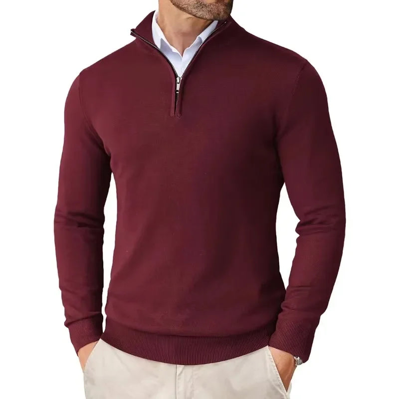 Pullover Herren Strick Reißverschluss | Alltag Komfort