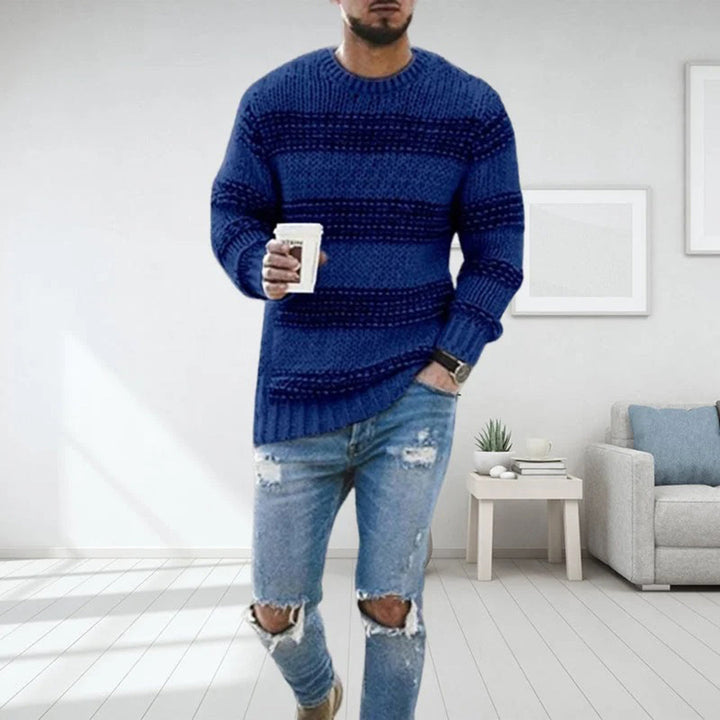 Pullover Herren Norwegisch Strick | Warm Grob Gestrickt Winter