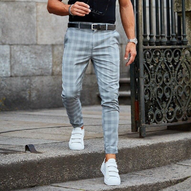 Herren Hose Kariert Slim Fit | Leicht Bequem