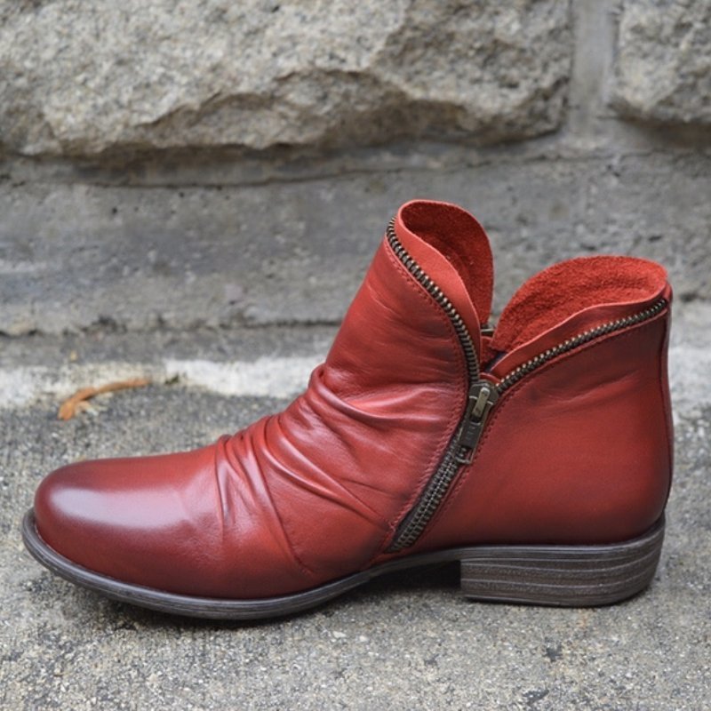 Stiefelette Damen Komfort Herbst | Modisch Reißverschluss