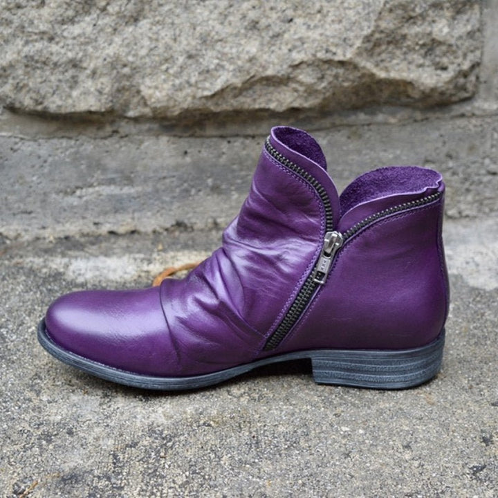 Stiefelette Damen Komfort Herbst | Modisch Reißverschluss