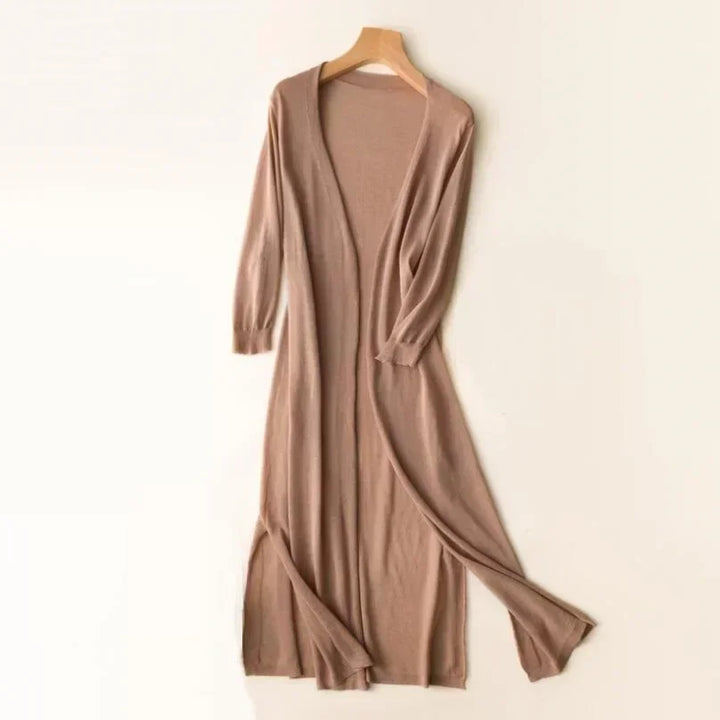 Strickjacke Damen Lang Offen | Leicht Fließend