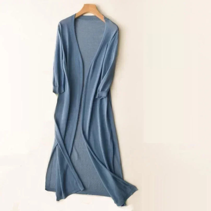 Strickjacke Damen Lang Offen | Leicht Fließend