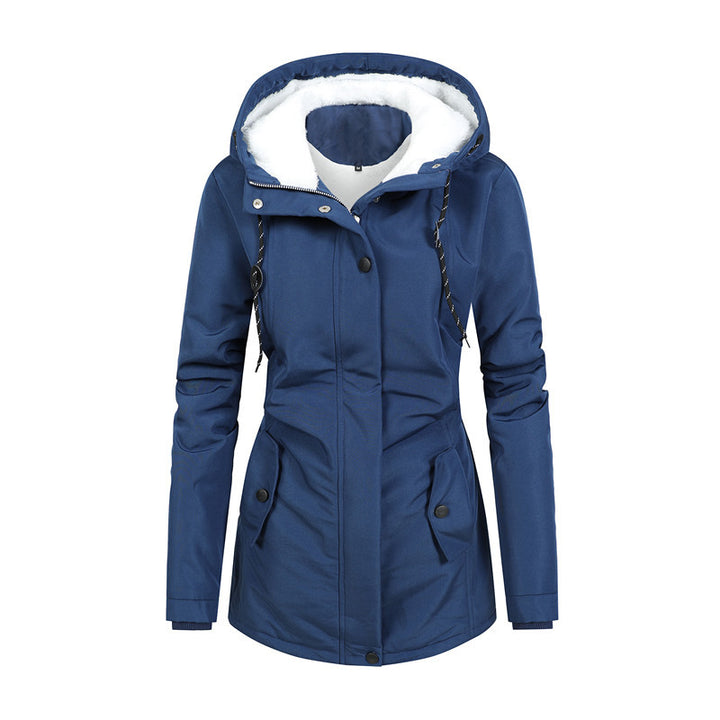 Winterjacke Damen mit Kapuze | Gefütterte Jacke