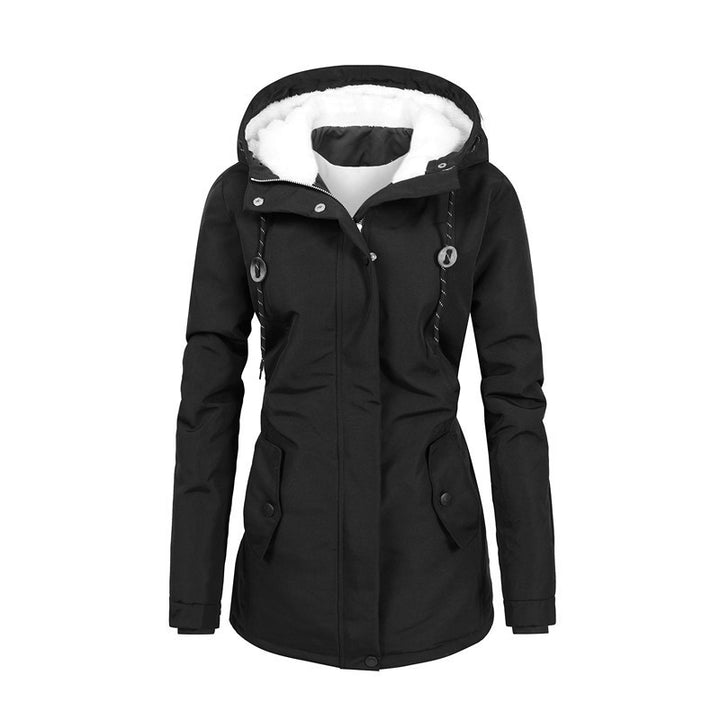 Winterjacke Damen mit Kapuze | Gefütterte Jacke