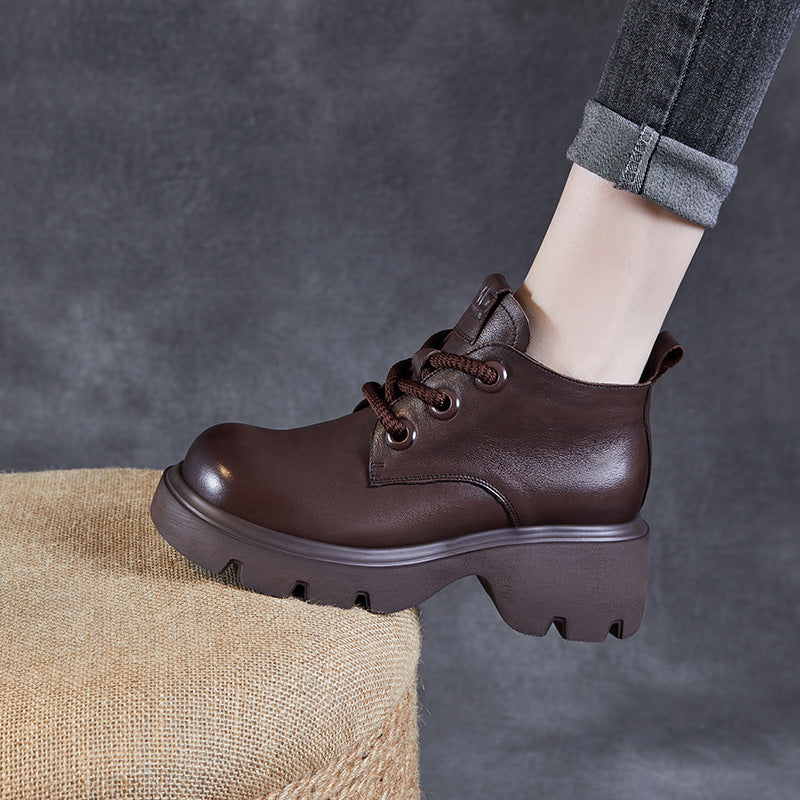 Damen Dirndl Schuhe | Schnürung Mit Breiter Sohle