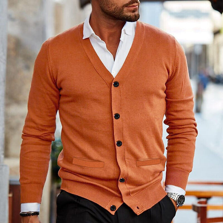 Strickjacke Mit Knöpfen Für Herren | Casual Cardigan Stil