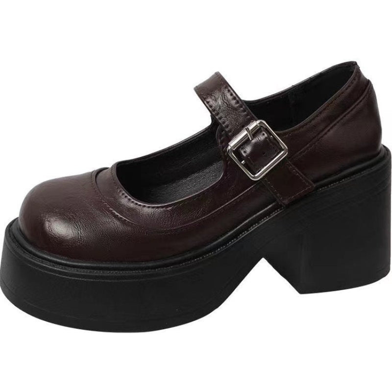 Damen Dirndl Schuhe | Plattform mit Riegelriemen