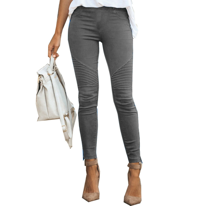 Jeggings Damen Slim Fit | Hoher Bund Biker Stil
