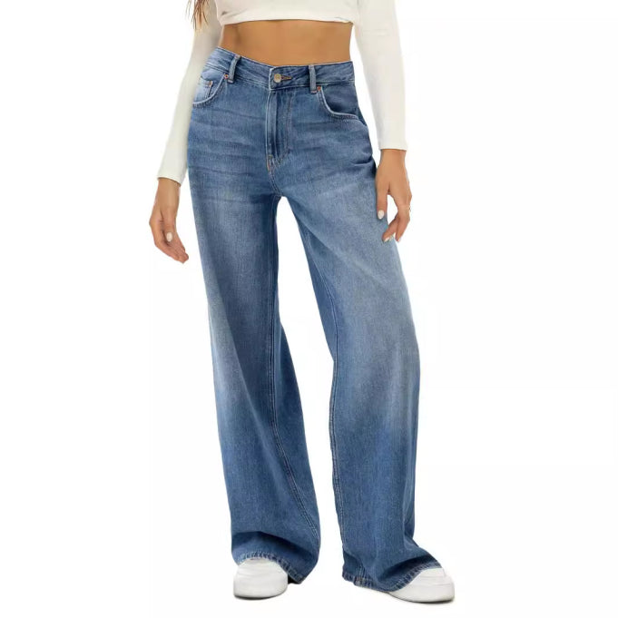Baggy Jeans Damen | Locker Geschnitten Mit Geradem Bein