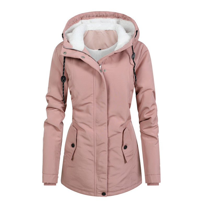 Winterjacke Damen mit Kapuze | Gefütterte Jacke