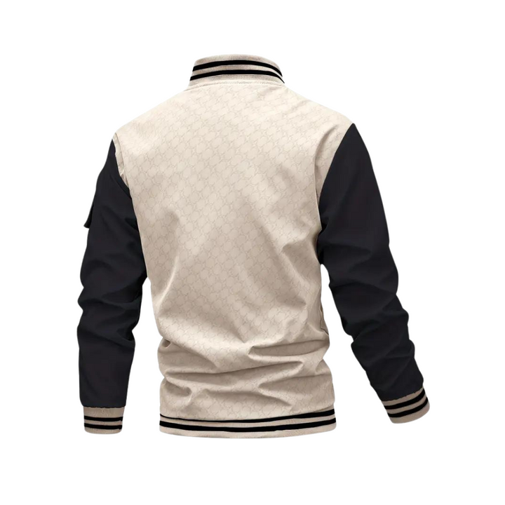 Bomberjacke Herren | Zweifarbige Reißverschluss Jacke