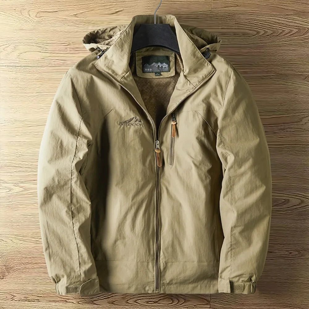 Regenjacke Herren Wasserdicht Mit Kapuze | Leichte Outdoorjacke Mit Reißverschluss