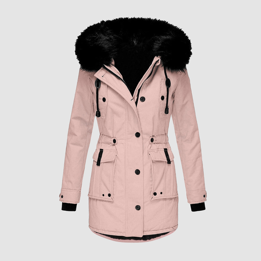 Winterjacke Damen Gefüttert Mit Kapuze | Reißverschluss Jacke Mit Taschen