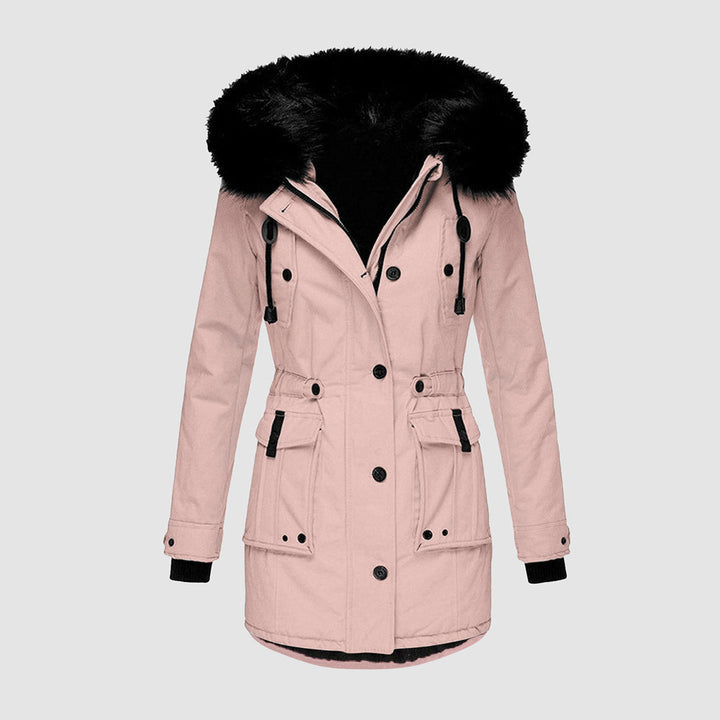 Winterjacke Damen Gefüttert Mit Kapuze | Reißverschluss Jacke Mit Taschen