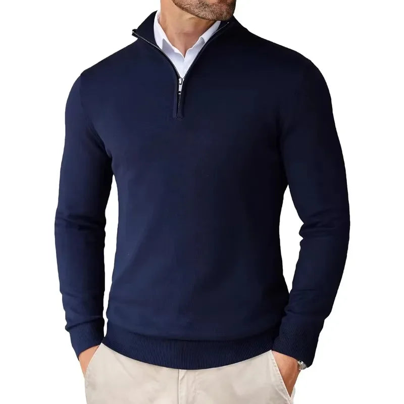 Pullover Herren Strick Reißverschluss | Alltag Komfort