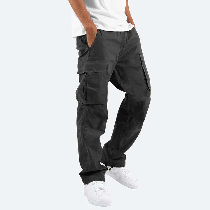 Cargo Hose Herren Weit Geschnitten | Mit Kordelzug und Taschen