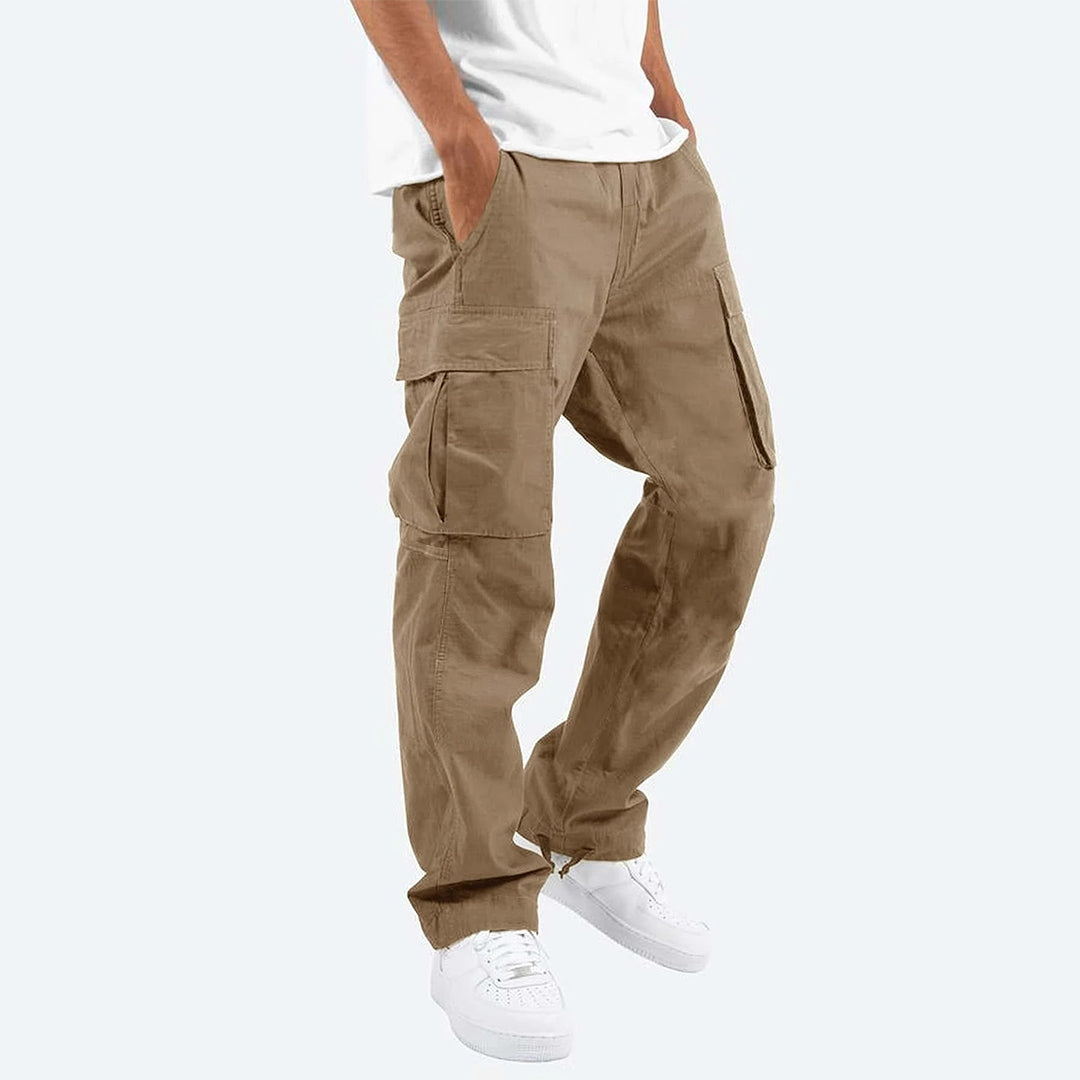 Cargo Hose Herren Weit Geschnitten | Mit Kordelzug und Taschen