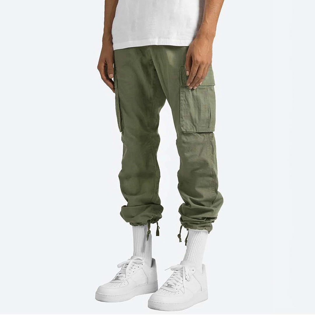 Cargo Hose Herren Weit Geschnitten | Mit Kordelzug und Taschen