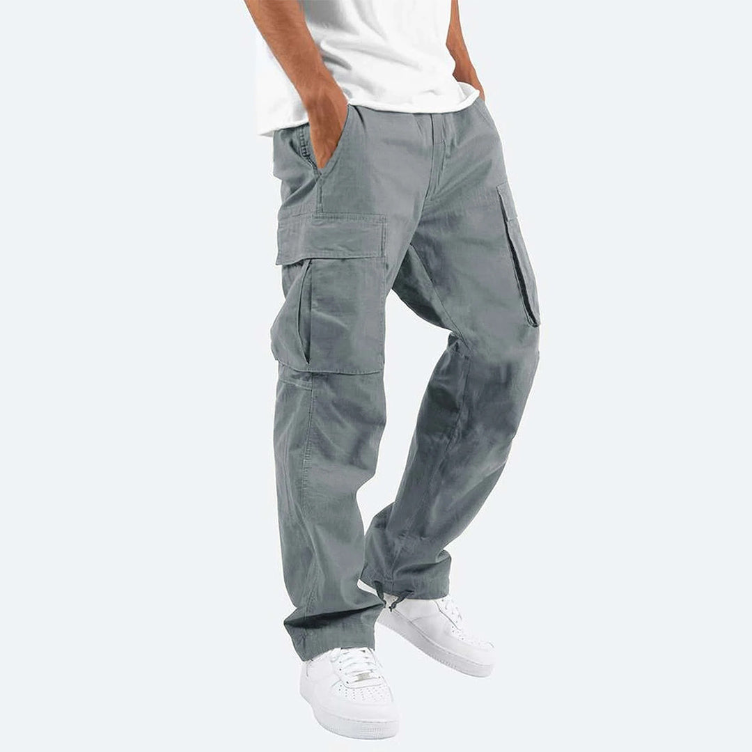 Cargo Hose Herren Weit Geschnitten | Mit Kordelzug und Taschen