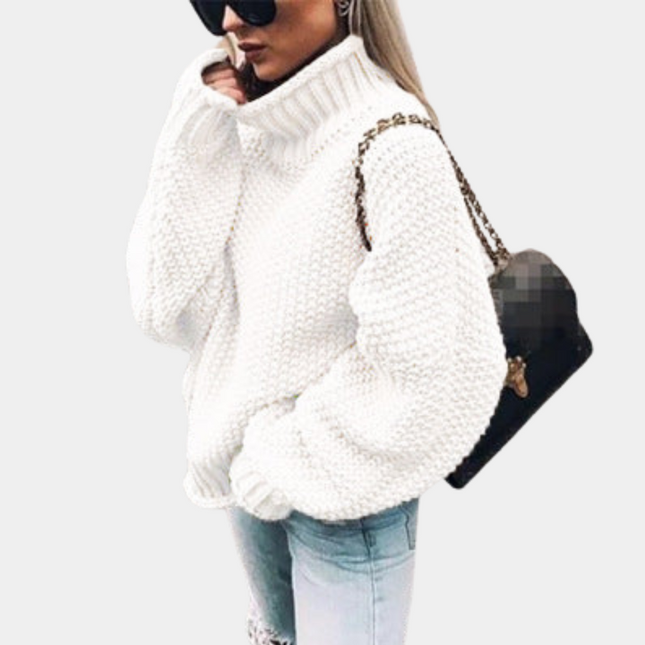 Rollkragen Pullover Damen Grobstrick | Warm & Lässig