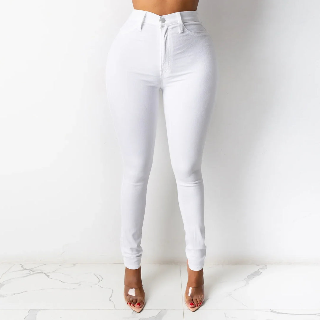 Jeggings Damen Slim Fit | Hoher Bund Schwarz