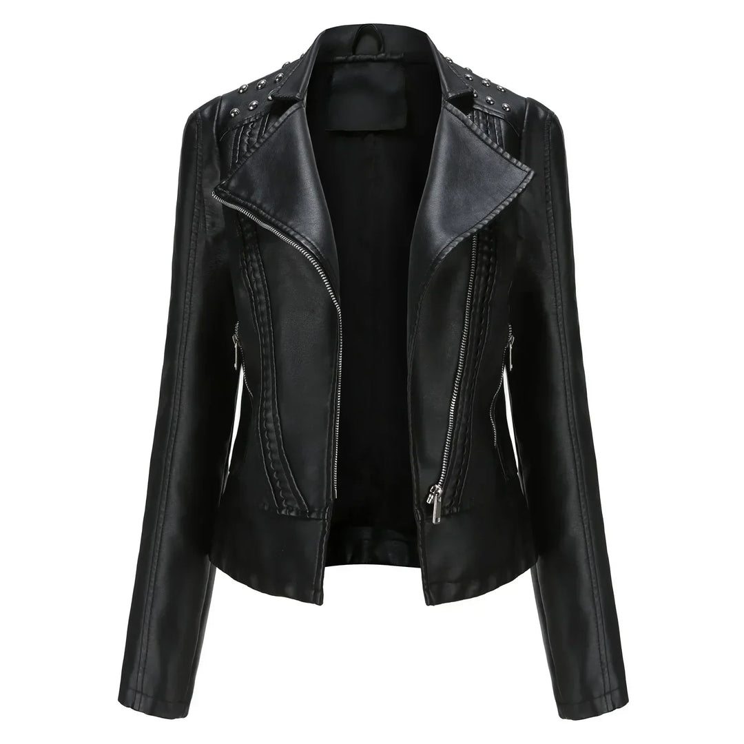 Bikerjacke Damen mit Reißverschluss | schmal für verschiedene Outfits