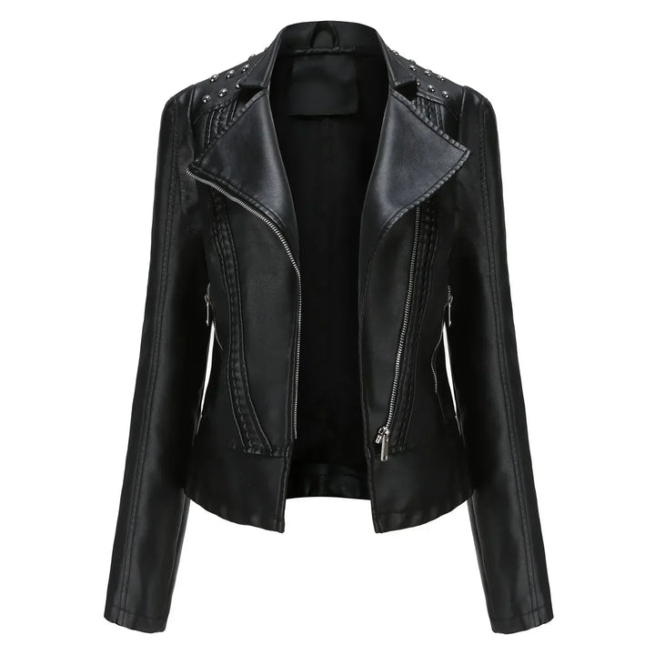 Bikerjacke Damen mit Reißverschluss | schmal für verschiedene Outfits