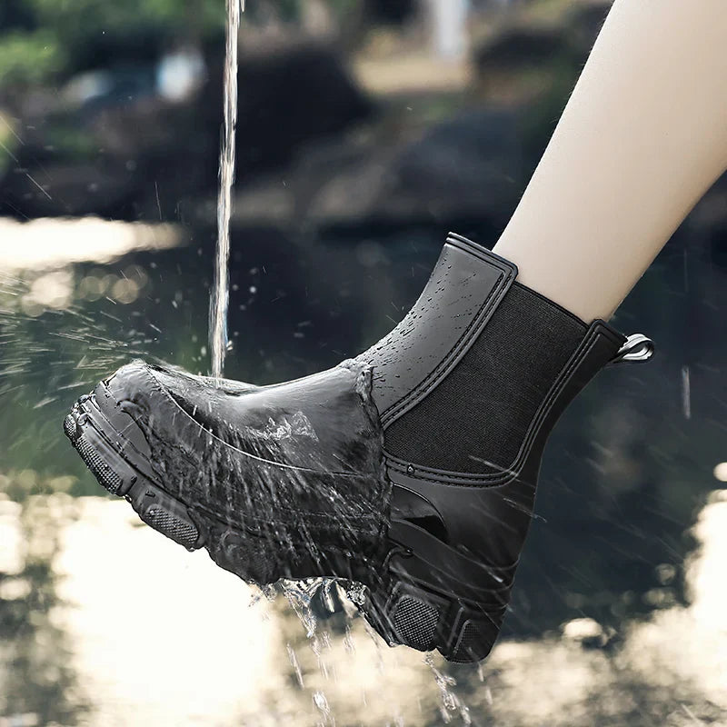 Gummistiefel Damen | Knöchelhöhe Mit Elastikseitenteilen