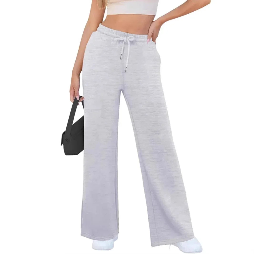 Jogginghose Damen Weites Bein | Elastischer Bund Mit Kordelzug