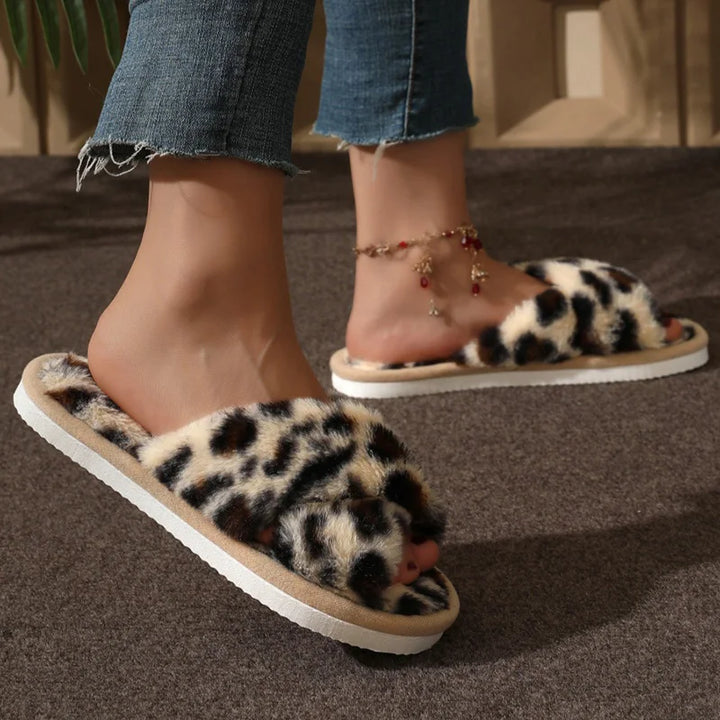 Hausschuhe Damen Kreuzband Offen | Stylisch & Rutschfest