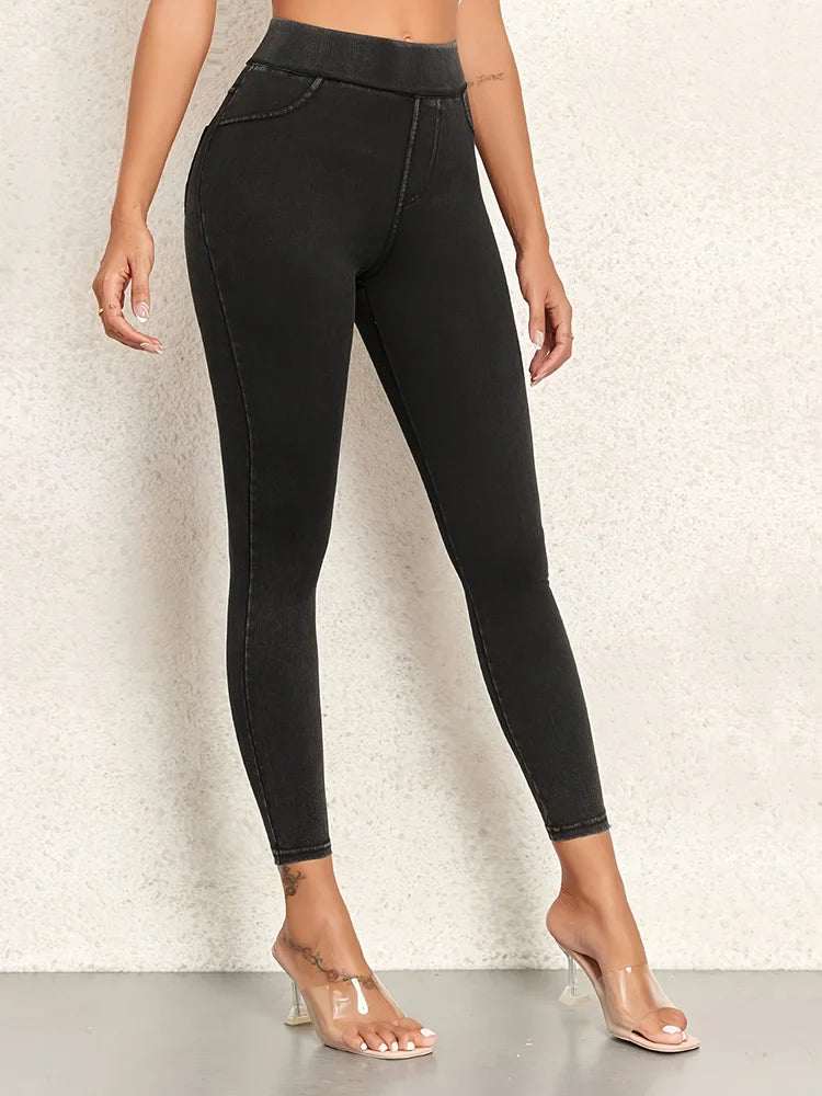 Jeggings Damen Slim Fit | Hoher Bund