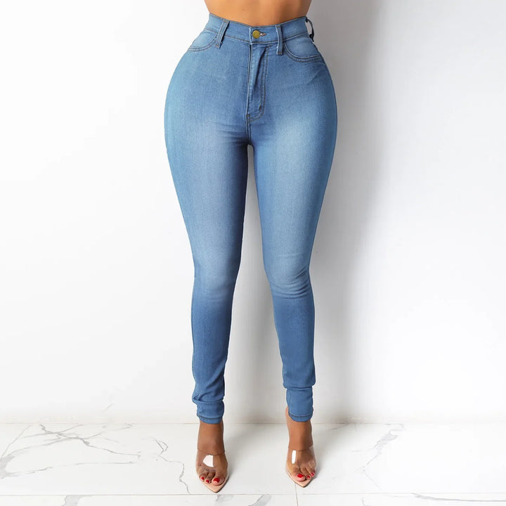 Jeggings Damen Slim Fit | Hoher Bund Schwarz