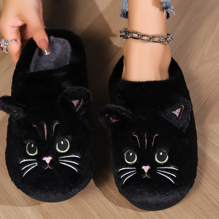 Hausschuhe Damen Katzenmotiv | Warm & Bequem