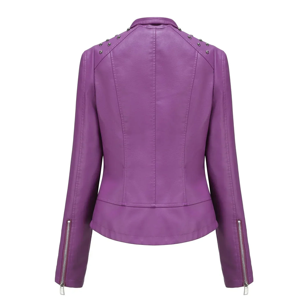 Bikerjacke Damen mit Reißverschluss | schmal für verschiedene Outfits