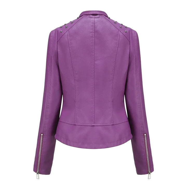 Bikerjacke Damen mit Reißverschluss | schmal für verschiedene Outfits