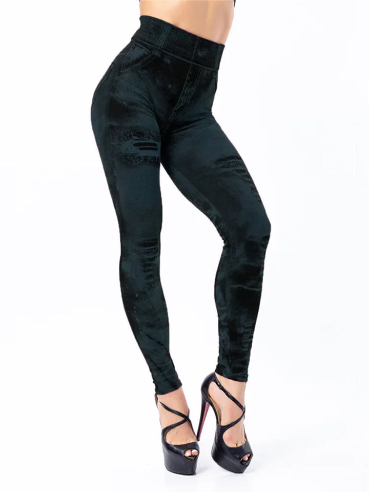 Jeggings Damen Slim Fit | Hoher Bund Muster