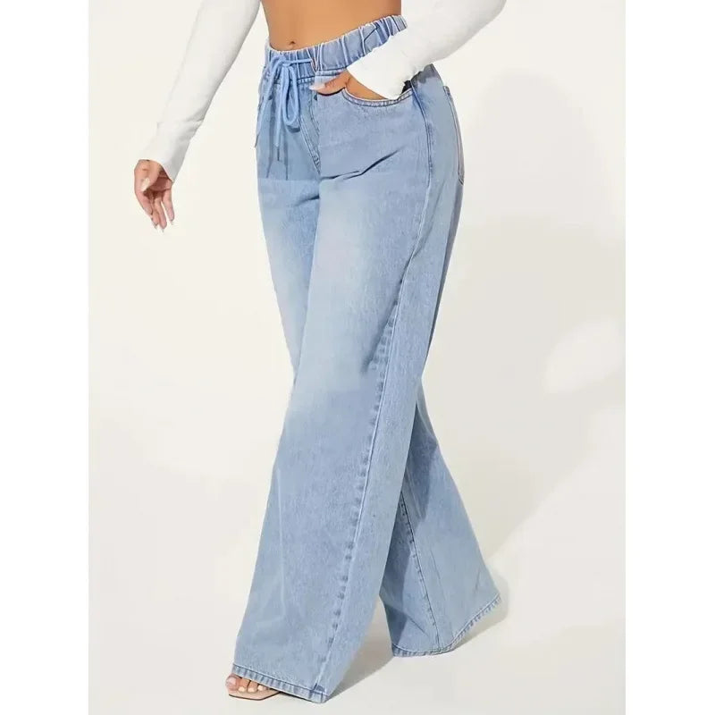 Baggy Jeans Damen | Mit Kordelzug