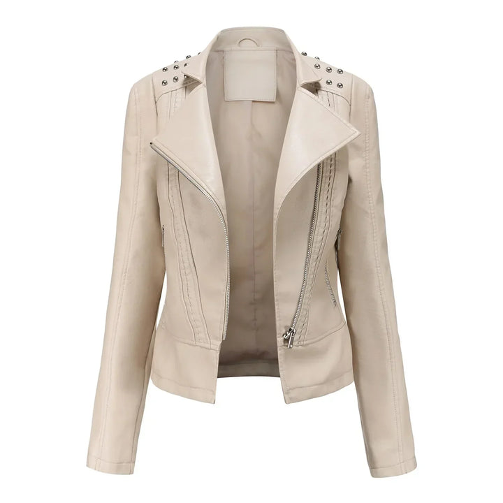 Bikerjacke Damen mit Reißverschluss | schmal für verschiedene Outfits